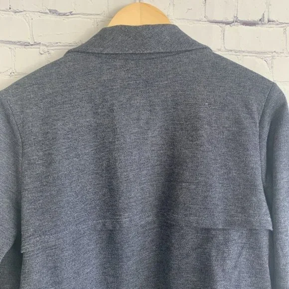 Anthropologie Dolan Chambray Open Cardigan Size Medium Jacket Blue Roll - Picture 8 of 10